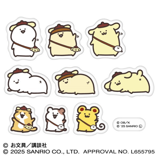 『ポムポムプリン×お文具といっしょ』マシュマロシール