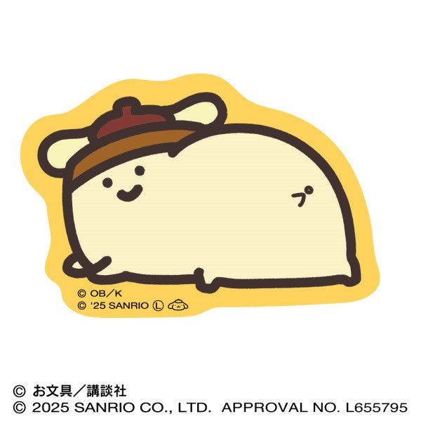 『ポムポムプリン×お文具といっしょ』ダイカットステッカーミニ /(2)プリンさん