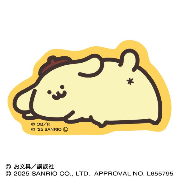 『ポムポムプリン×お文具といっしょ』ダイカットステッカーミニ /(3)ポムポムプリン