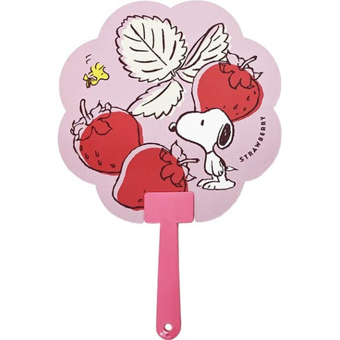 『PEANUTS/スヌーピー』ダイカットうちわ / B:いちご