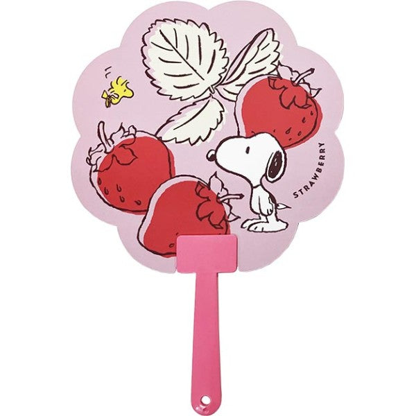 『PEANUTS/スヌーピー』ダイカットうちわ / B:いちご