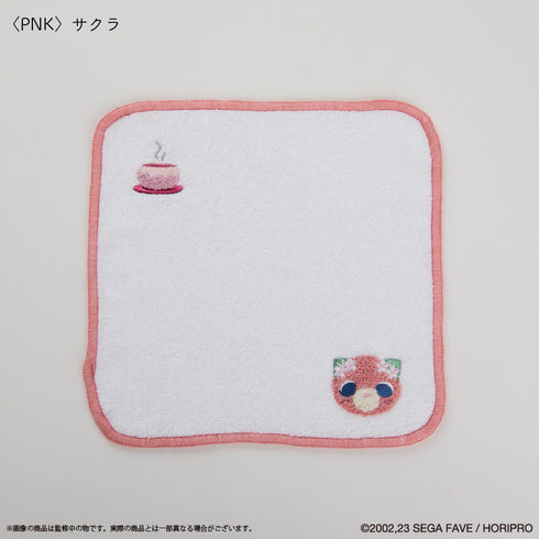 『お茶犬』ハンカチ サクラ
