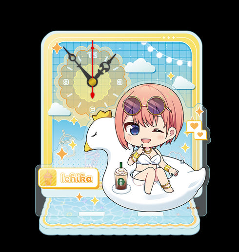 『五等分の花嫁∽』ぷちちょこミニアクリル置時計【中野一花】バカンスver.