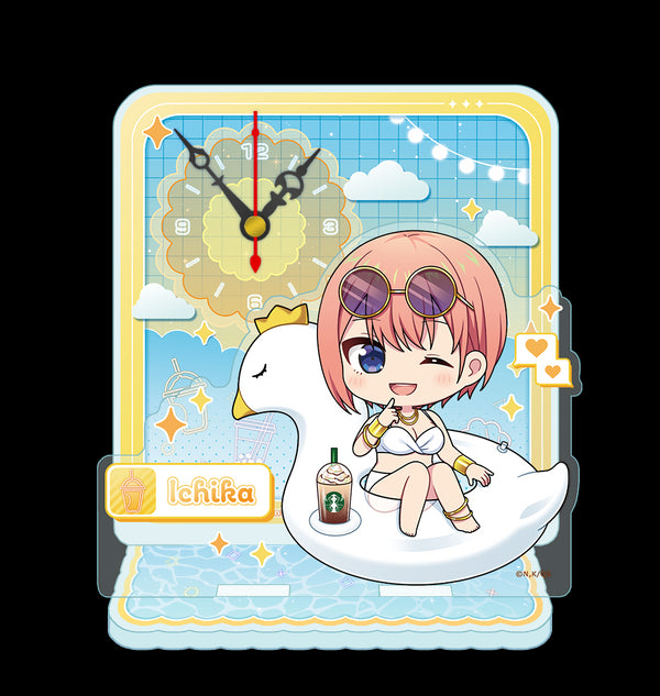 『五等分の花嫁∽』ぷちちょこミニアクリル置時計【中野一花】バカンスver.