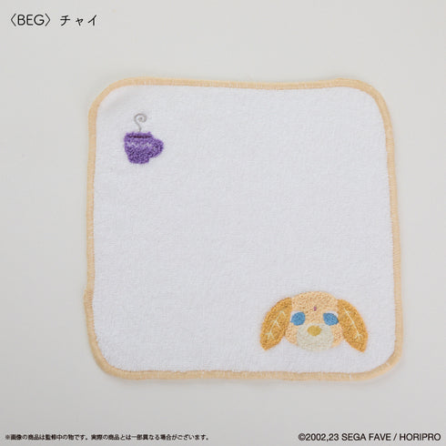 『お茶犬』ハンカチ チャイ