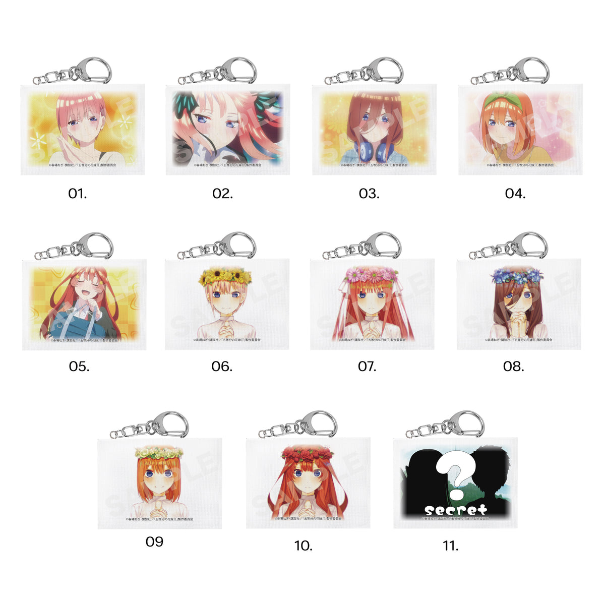 五等分の花嫁　ミニキャンバスキーホルダー 五等分の花嫁∬』ミニチュアキャンバスキーホルダー 02 第2弾