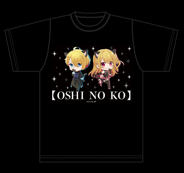 『【推しの子】』ぷちちょこグラフィックTシャツ【アクア&ルビー】黒ドレス