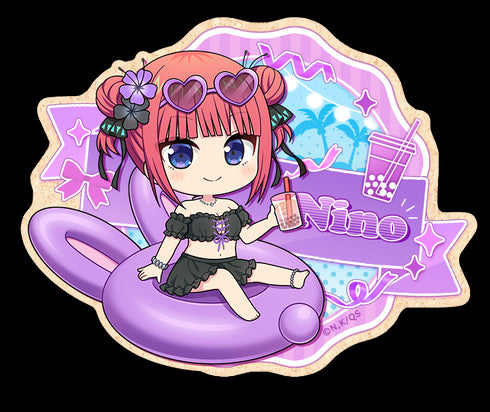 『五等分の花嫁∽』ぷちちょこステッカー【中野二乃】バカンスver.