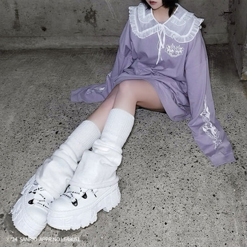 『サンリオキャラクターズ』QOOZA×Kuromi×東京13零式 / クロミトリプルコラボ L/S TEE PPL