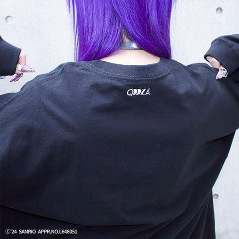 『サンリオキャラクターズ』QOOZA×Kuromi×東京13零式 / クロミトリプルコラボ L/S TEE BLK