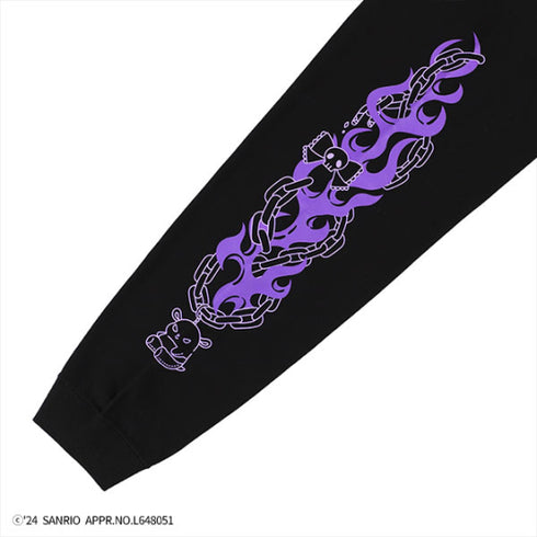 『サンリオキャラクターズ』QOOZA×Kuromi×東京13零式 / クロミトリプルコラボ L/S TEE BLK