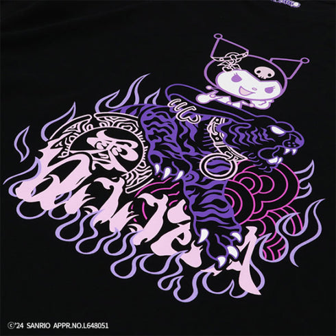 『サンリオキャラクターズ』QOOZA×Kuromi×東京13零式 / クロミトリプルコラボ L/S TEE BLK