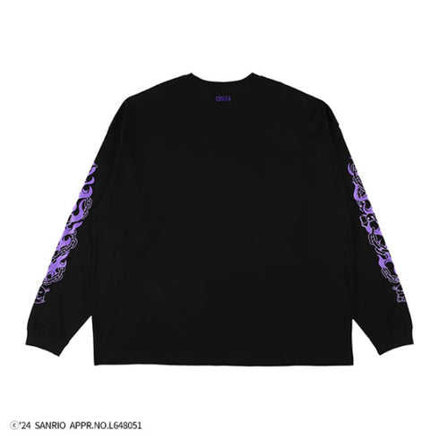 『サンリオキャラクターズ』QOOZA×Kuromi×東京13零式 / クロミトリプルコラボ L/S TEE BLK