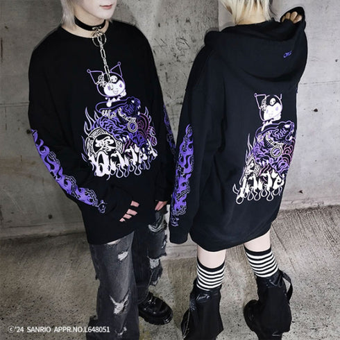 『サンリオキャラクターズ』QOOZA×Kuromi×東京13零式 / クロミトリプルコラボ ZIP HOODIE