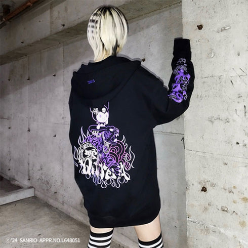 『サンリオキャラクターズ』QOOZA×Kuromi×東京13零式 / クロミトリプルコラボ ZIP HOODIE