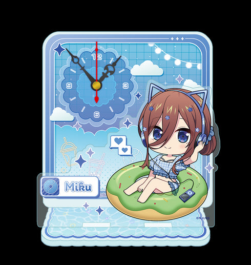 『五等分の花嫁∽』ぷちちょこミニアクリル置時計【中野三玖】バカンスver.