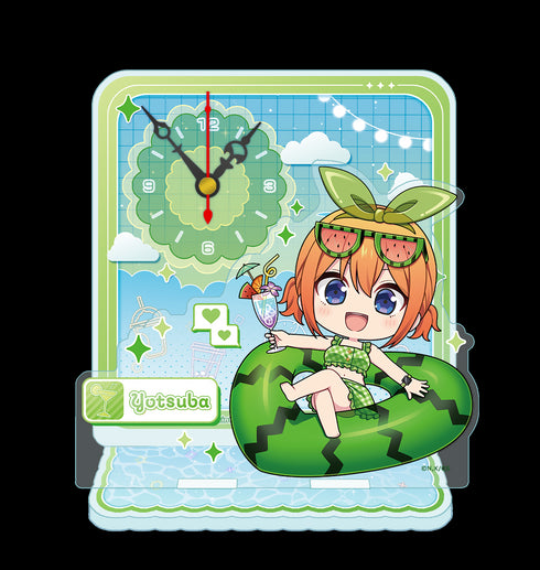 『五等分の花嫁∽』ぷちちょこミニアクリル置時計【中野四葉】バカンスver.