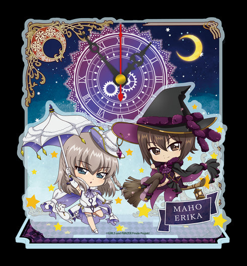 『ガールズ&パンツァー 最終章』ぷちちょこアクリルミニ時計【西住まほ&逸見エリカ】魔女ver.