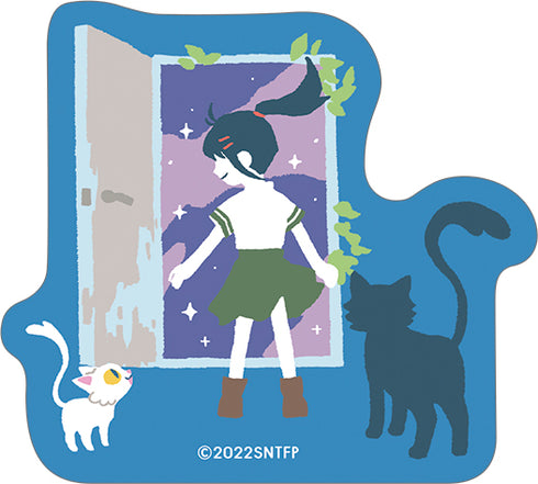 『すずめの戸締まり』ステッカー/すずめ&ダイジン&サダイジン
