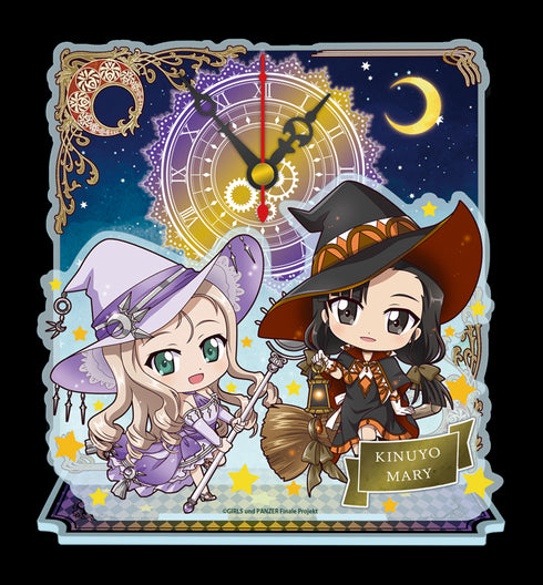 『ガールズ&パンツァー 最終章』ぷちちょこアクリルミニ時計【西絹代&マリー】魔女ver.