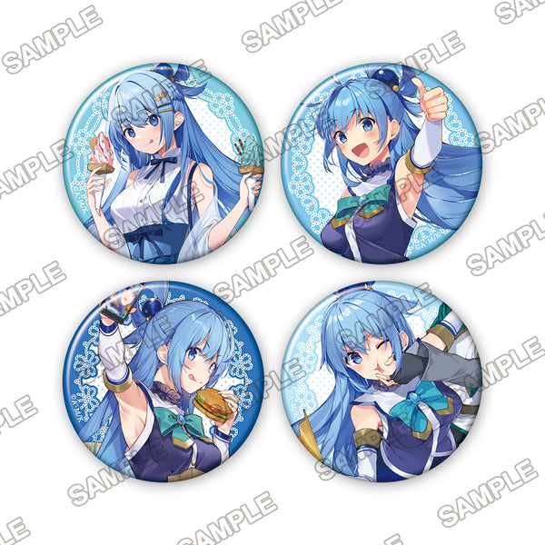 『この素晴らしい世界に祝福を!』誕生祭2023 缶バッジ4個セット アクア