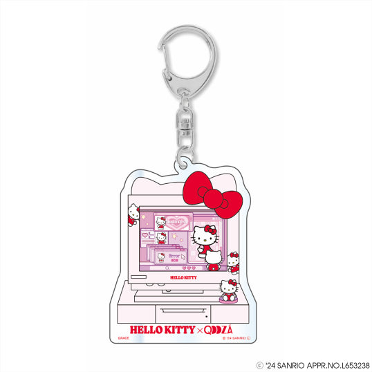 『サンリオキャラクターズ』QOOZA × HELLO KITTY / KITTYコラボ アクリルキーホルダー〔PNK〕