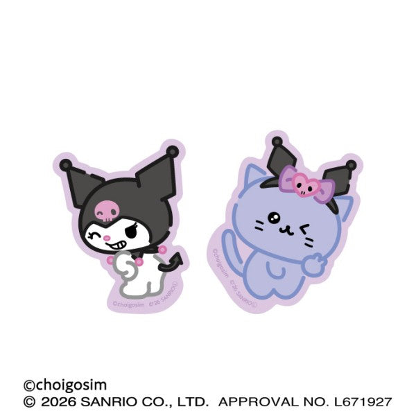 『チェゴシム×サンリオキャラクターズ』ダイカットステッカーミニセット /(6)ねこゴシム×クロミ