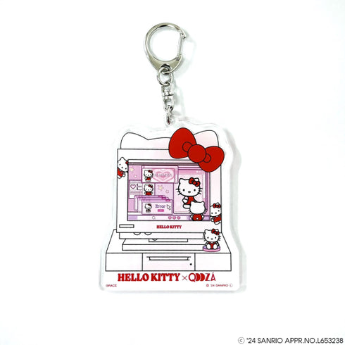 『サンリオキャラクターズ』QOOZA × HELLO KITTY / KITTYコラボ アクリルキーホルダー〔PNK〕