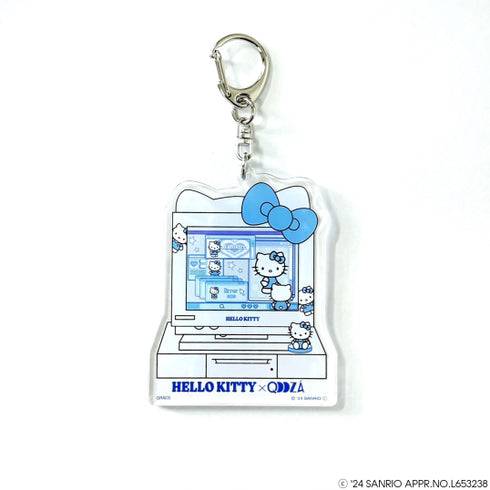 『サンリオキャラクターズ』QOOZA × HELLO KITTY / KITTYコラボ アクリルキーホルダー〔BLU〕