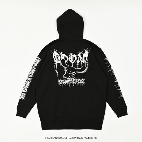 『サンリオキャラクターズ』QOOZA×Cinnamoroll / シナモロールコラボパーカー ブラック