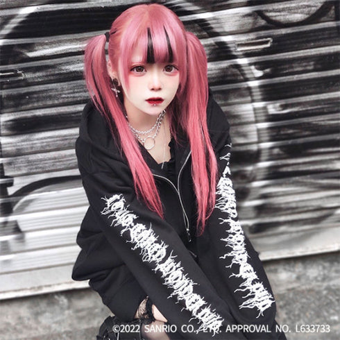 『サンリオキャラクターズ』QOOZA×Cinnamoroll / シナモロールコラボパーカー ブラック