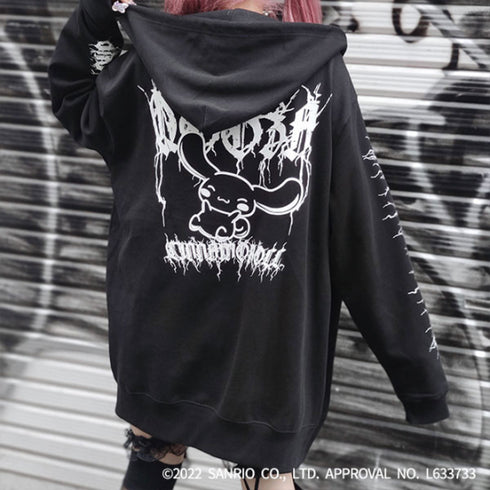 『サンリオキャラクターズ』QOOZA×Cinnamoroll / シナモロールコラボパーカー ブラック