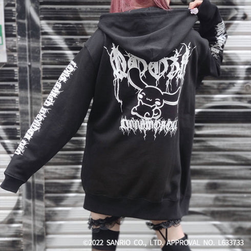 『サンリオキャラクターズ』QOOZA×Cinnamoroll / シナモロールコラボパーカー ブラック