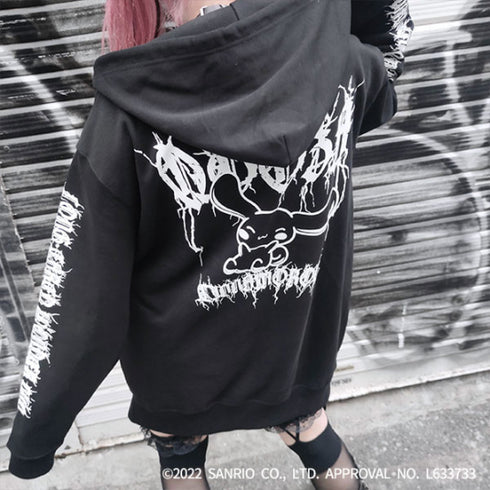『サンリオキャラクターズ』QOOZA×Cinnamoroll / シナモロールコラボパーカー ブラック
