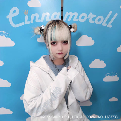 『サンリオキャラクターズ』QOOZA×Cinnamoroll / シナモロールコラボパーカー ホワイト