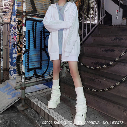 『サンリオキャラクターズ』QOOZA×Cinnamoroll / シナモロールコラボパーカー ホワイト