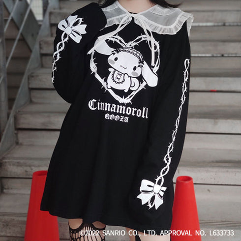 『サンリオキャラクターズ』QOOZA×Cinnamoroll / シナモロールコラボロンT