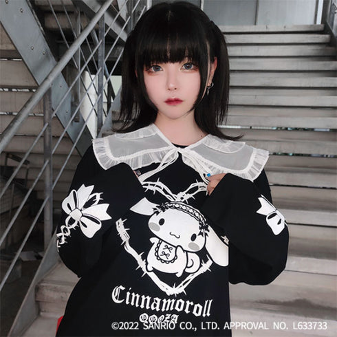 『サンリオキャラクターズ』QOOZA×Cinnamoroll / シナモロールコラボロンT