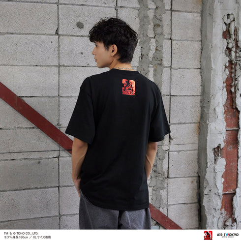 『ゴジラVデストロイア』30周年 シーンイラストTシャツ 5(ゴジラVデストロイア)ブラック