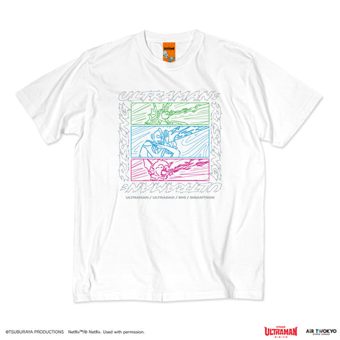 『ウルトラマン ULTRAMAN: RIING』第1弾 アメコミイラストTシャツ 6(親子のスペシウム光線)ホワイト