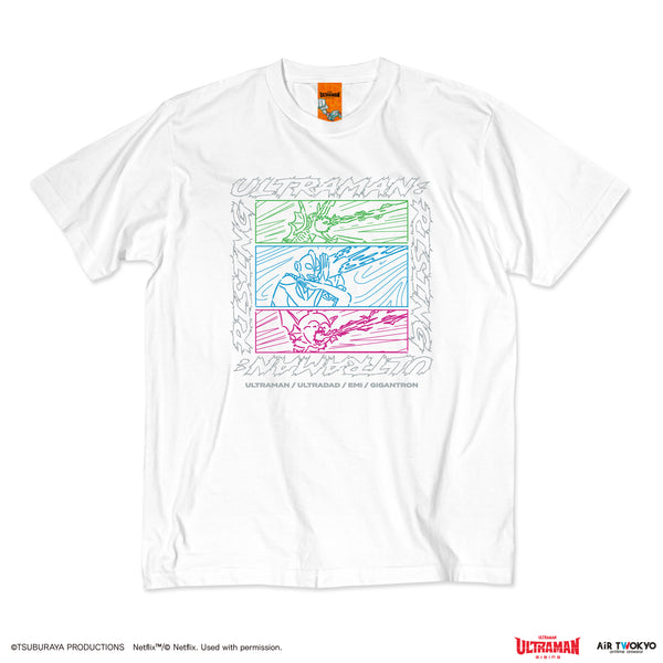 『ウルトラマン ULTRAMAN: RIING』第1弾 アメコミイラストTシャツ 6(親子のスペシウム光線)ホワイト