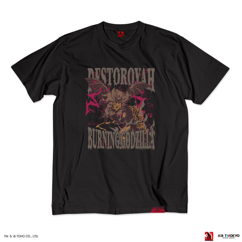 『ゴジラVデストロイア』30周年 シーンイラストTシャツ 5(ゴジラVデストロイア)ブラック