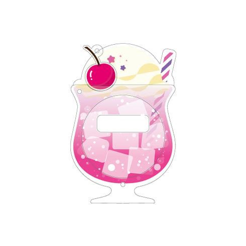 『推し活グッズ【ときメーク】』推し色クリームソーダ 缶バッジフレーム【小】_ピンク