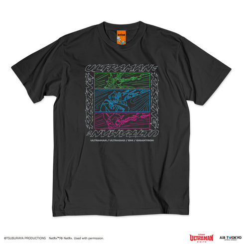 『ウルトラマン ULTRAMAN: RIING』第1弾 アメコミイラストTシャツ 6(親子のスペシウム光線)ブラック