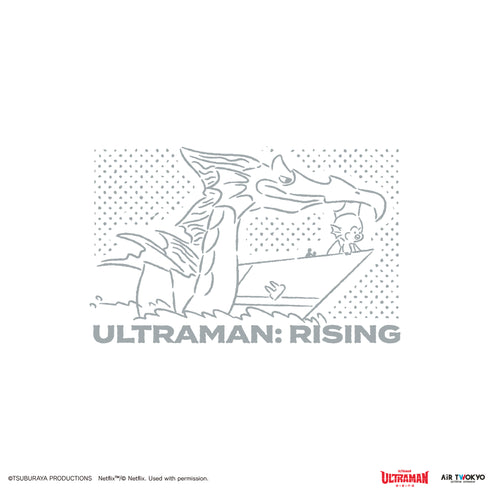 『ウルトラマン ULTRAMAN: RIING』第1弾 アメコミイラストTシャツ 6(親子のスペシウム光線)ブラック