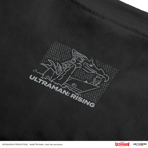 『ウルトラマン ULTRAMAN: RIING』第1弾 アメコミイラストTシャツ 6(親子のスペシウム光線)ブラック