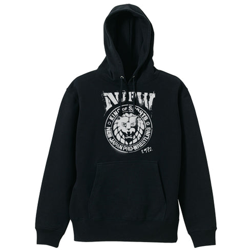 『新日本プロレスリング』 NJPWステンシルライオンマーク プルオーバーパーカー/BLACK