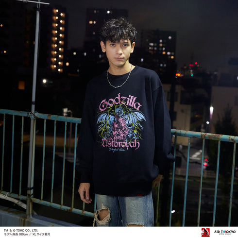『ゴジラVデストロイア』30周年 シーンイラストスウェット 3(ゴジラ&デストロイア)