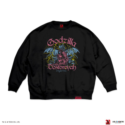 『ゴジラVデストロイア』30周年 シーンイラストスウェット 3(ゴジラ&デストロイア)