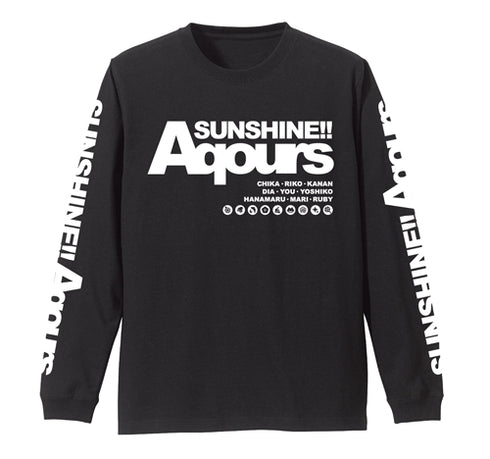 『ラブライブ!サンシャイン!!』 AqoursロングスリーブTシャツ/BLACK